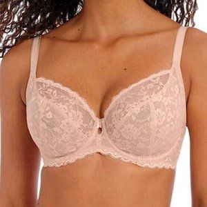 Freya Women's Offbeat Underwire Plunge Bra 28H Us or 28FF UK Natural Beige